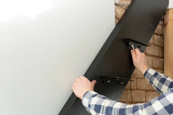 Mejora Del Hogar Handyman Construcción Escaleras Una Luz Natural —  Fotos de Stock