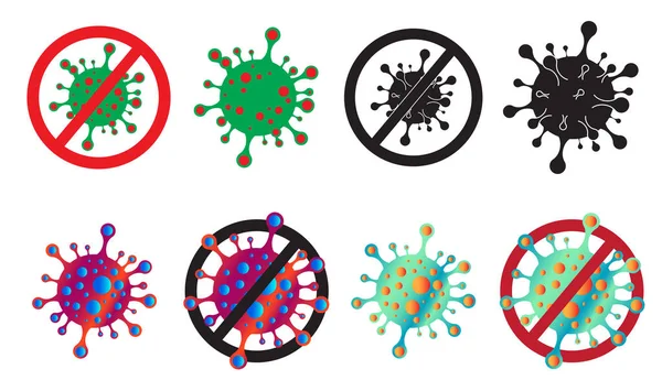 Coronavirus Formula Vector Icons Stop Coronavirus Coronavirus 2019 Ncov Covid — Stock Vector