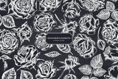 Tebeşir güllü çiçek tasarımı