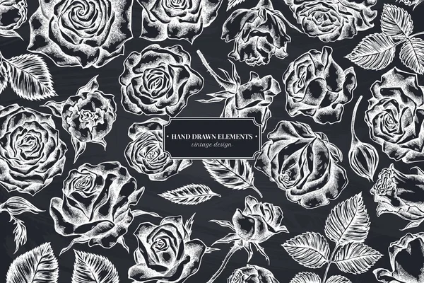 Tebeşir güllü çiçek tasarımı