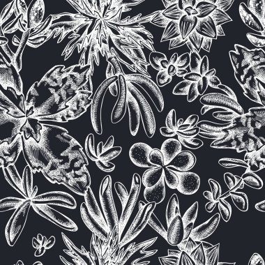 Elle çizilmiş tebeşirle kusursuz desen.