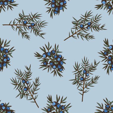 Elle çizilmiş ardıç desenli kusursuz