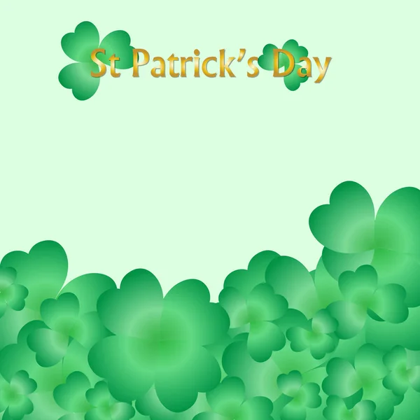 Green shamrock background for St. Patrick's Day — Stock Vector