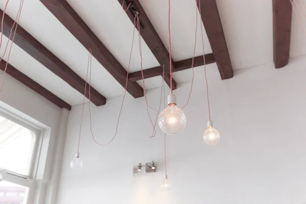 Hanging Light In A Cafe — 스톡 사진