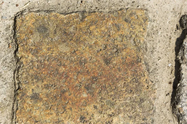 Cobblestone cuadrado grabado en la superficie —  Fotos de Stock
