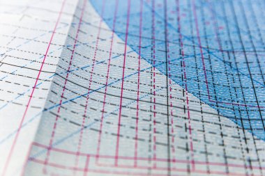 Tekstil Sayfasının Yüzeyine İşaretlenmiş Çizgiler