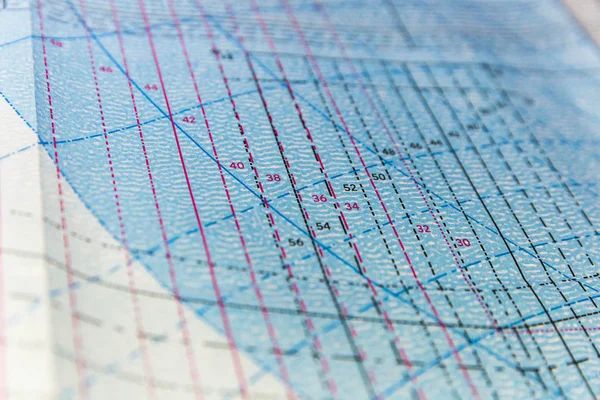 Gedetailleerde regels gemarkeerd in het Witboek — Stockfoto