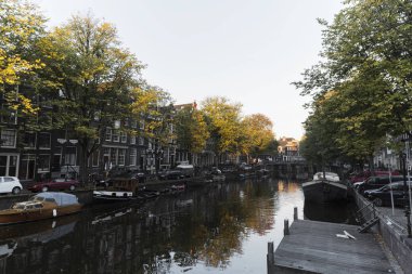 Sabah telaşı sırasında Amsterdam Kanalı