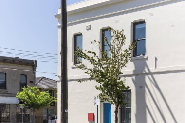 İç şehir Melbourne sokak manzarası yaz günü