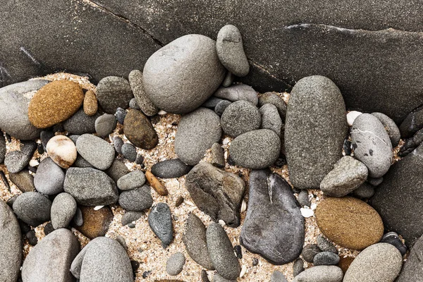 Beach Side Rock Texture Lining Beach Naturally — Stock Photo, Image