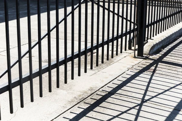 Metal Gate Protecting Open Concrete Space — 스톡 사진