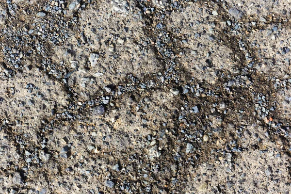 Camino de asfalto roto con textura de roca azul — Foto de Stock