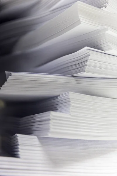 Plain Paper Stacked High In Groups For Sorting — Stock Photo, Image