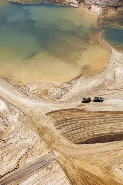 Aerial View Of Brick & Paver Quarry Site Below