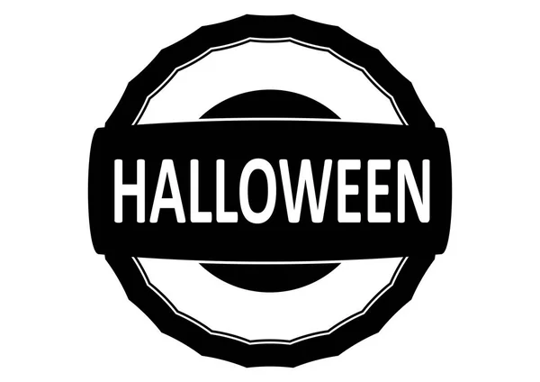 Halloween Timbru Cauciuc Vector Plat — Vector de stoc