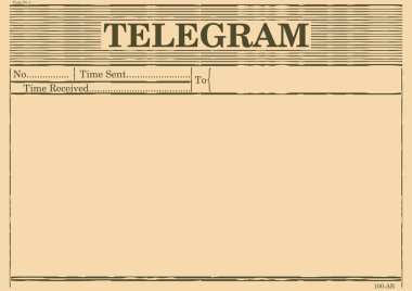 Telgraf boş form