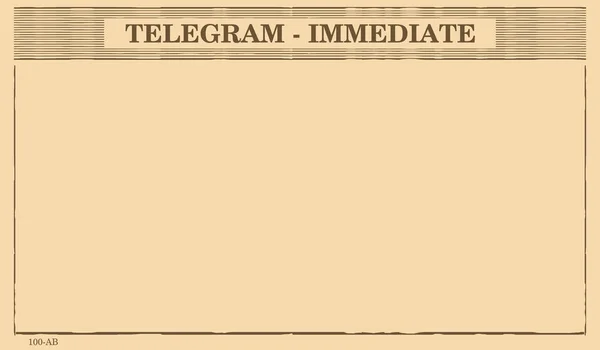 Telegram tomt formulär — Stock vektor