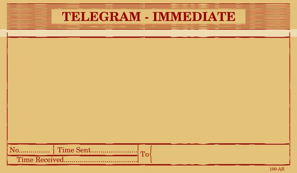 Pusty formularz Telegram — Wektor stockowy