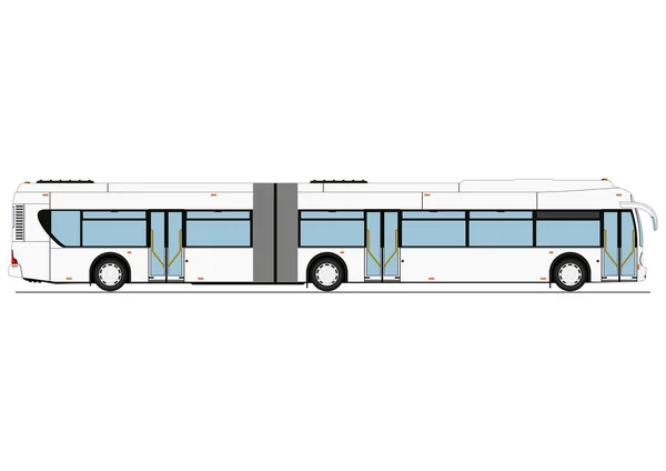 Cartoon Lage Vloer Stadsbus Zijaanzicht Platte Vector — Stockvector