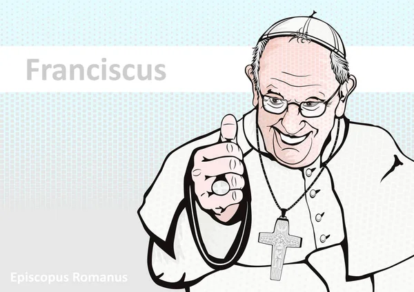 Vatikan 2018 Yıl Francis Bishop Roma Latince Franciscus Episcopus Romanus — Stok Vektör