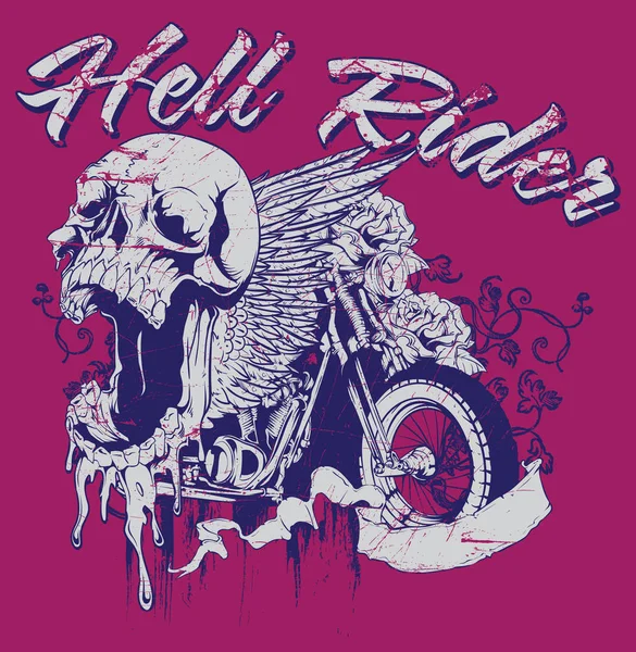 Hell rider ilustración vector formato  . — Archivo Imágenes Vectoriales