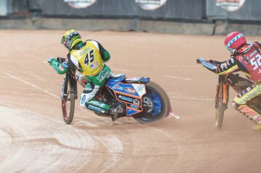 Greg Hancock Önce Michael Jepsen Jensen Stockholm Fim Speed at