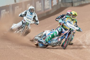 Greg Hancock Önce Michael Jepsen Jensen Stockholm Fim Speed at