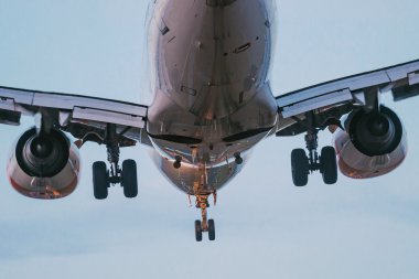 Arlanda Havaalanı'nda landingear gövdeli uçak closeup
