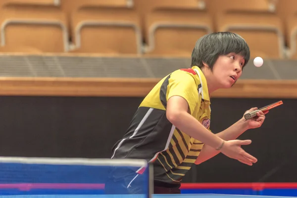 Female players at the table tennis tournament SOC at the arena E — Stock Photo, Image