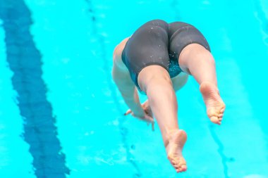 Bayan yüzücü Ulusal İsveç swi su içine dalış