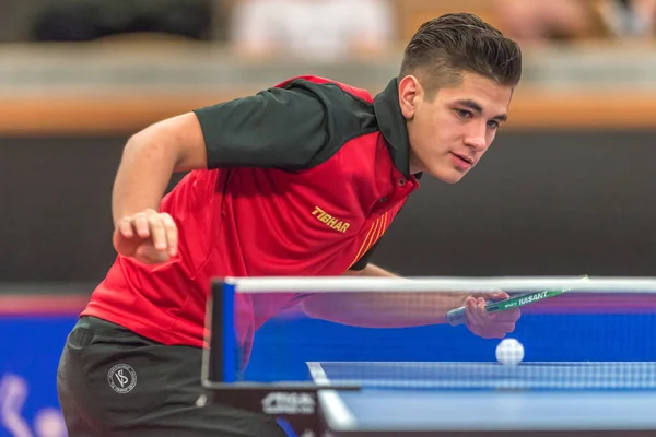 Par Gerell (SWE) vs Martin Allegro (BEL) en el tou de tenis de mesa — Foto de Stock