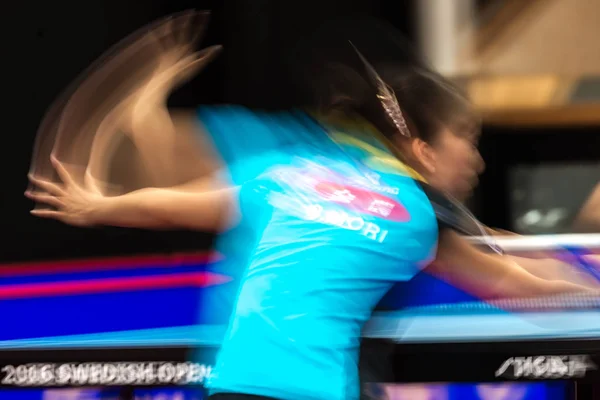 Sakura Mori (Jpn) vs Jihee Jeon (Kor) για το πινγκ-πονγκ ΤΟΥΡΝΑ — Φωτογραφία Αρχείου