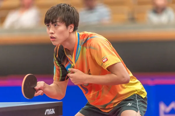 Chen Ting Liao (TPE) vs Kenta Tazoe (JPN) en la t capaz de tenis t — Foto de Stock