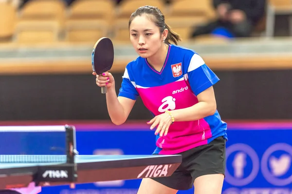 Masa Tenisi tourn Kasumi Ishikawa (Jpn) vs Qian Li (Pol) — Stok fotoğraf