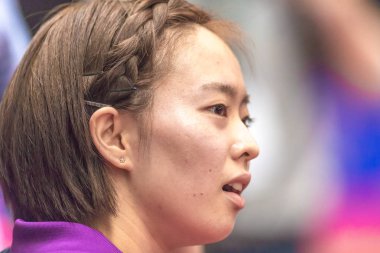 Kadın son kazanan Kasumi Ishikawa (Jpn) Masa Tenisi tou