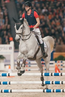 Anders Ankan Johansson at the Celebrity jumping in the Sweden In clipart