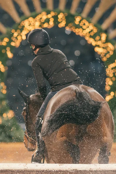 Zahřívání před událostí vnitřní Cross Country na Švédsko Internati — Stock fotografie