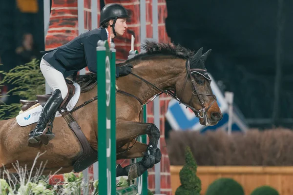 Їздити і диск конкуренції в Швеції міжнародного кінь шо — стокове фото