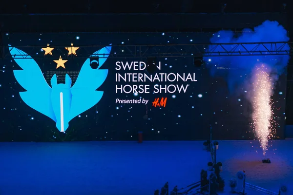 Eröffnungszermonie mit Lightshow und Projektionen im schwedischen int — Stockfoto