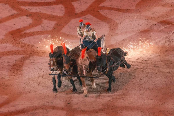 Événement de chars de l'Empire romain au Cheval Sho International de Suède — Photo