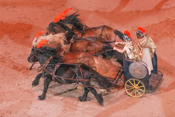 Zdarzenia rydwan Cesarstwa Rzymskiego w Szwecji International Horse Sho — Zdjęcie stockowe