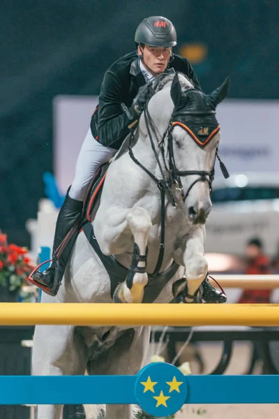 Sweden grand prix beim internationalen Reitturnier in Schweden auf frie — Stockfoto