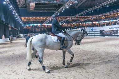 John Whitaker'a İsveç Grand Prix TH alanında Isınma