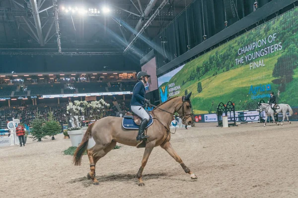 Karin martinsen beim meister der jugendlichen finale in den s — Stockfoto