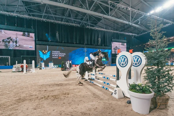 Sweden grand prix beim internationalen Reitturnier in Schweden auf frie — Stockfoto