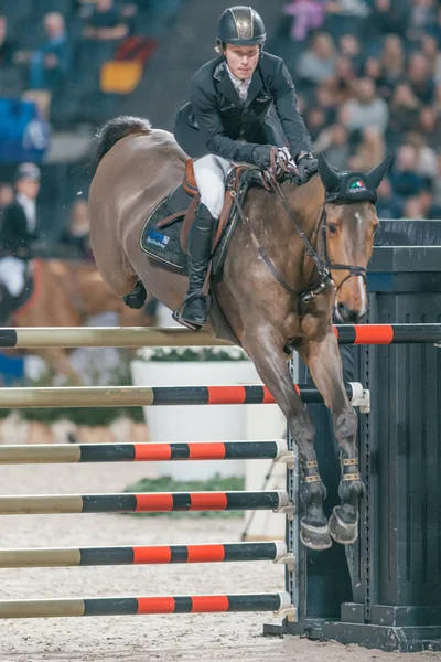 Grand Prix Francie Švédsko Švédsko mezinárodní jezdecká Show na smažené — Stock fotografie