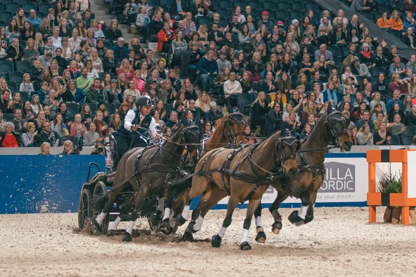 Fei Weltcupfahrfinale im internationalen Pferdesport in Schweden — Stockfoto