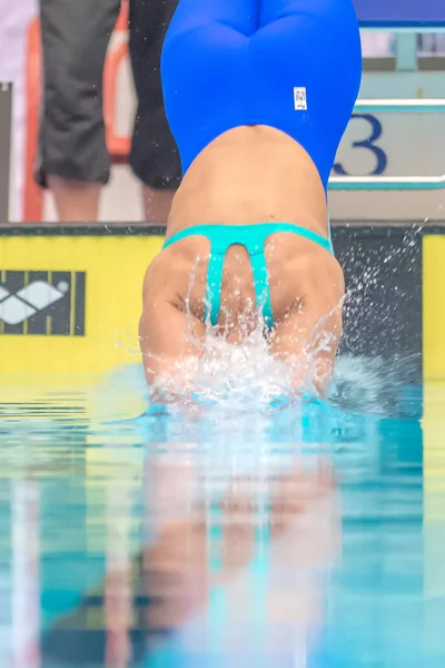 Ulusal İsveçli kadın başında yüzmek rekabet Eriksda — Stok fotoğraf