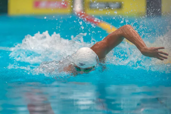 Zwemmers op de nationale Zweedse zwemmen competitie op Eriksdalsba — Stockfoto