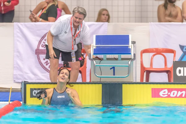 Nadadores na competição nacional de natação sueca em Eriksdalsba — Fotografia de Stock